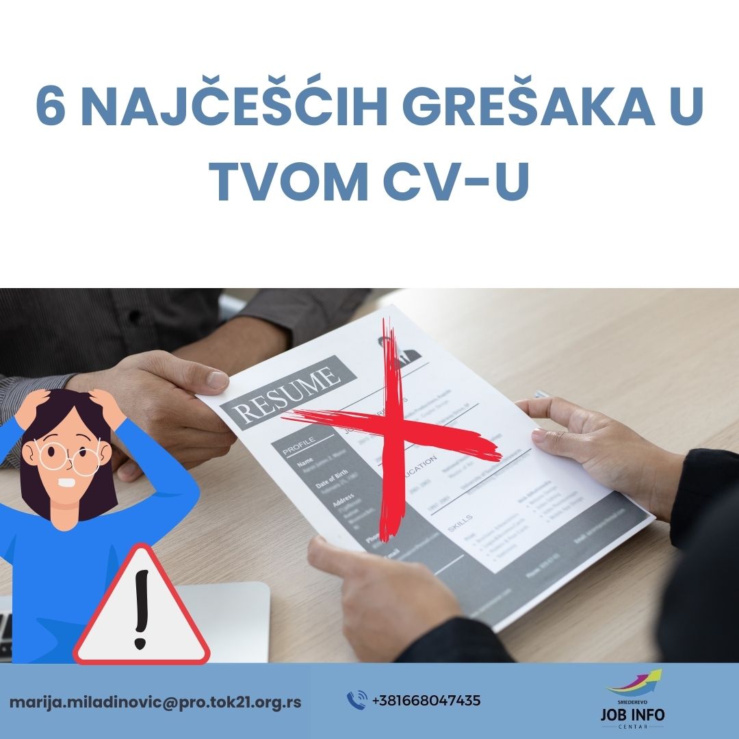 6 najčešćih grešaka u CV-ju (i kako da ih lako ispravite)
