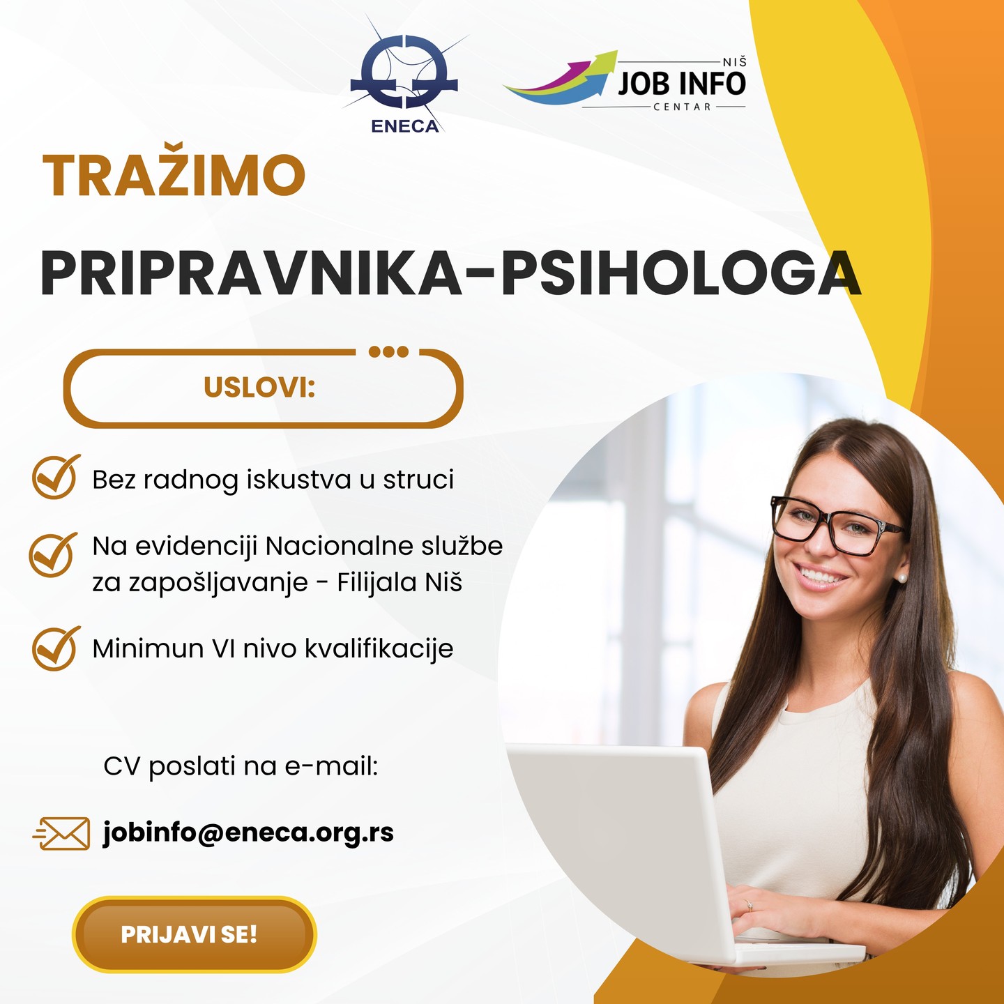 Otvoren je poziv za stručno osposobljavanje u Job Info Centru – ENECA Niš!