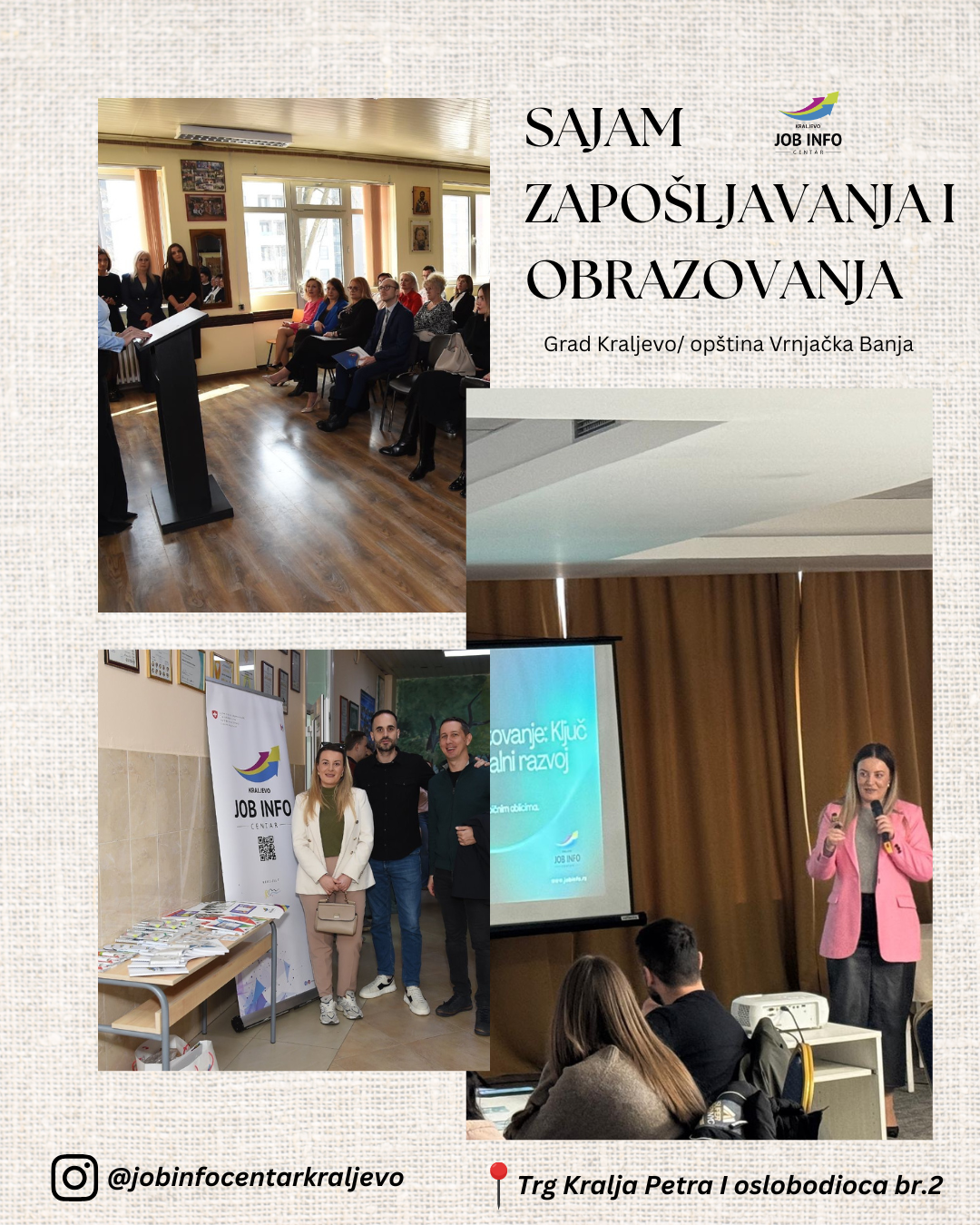 Sajmovi zapošljavanja u Vrnjačkoj Banji i Kraljevu i Sajam obrazovanja u Ekonomsko-trgovačkoj školi okupili mlade i poslodavce