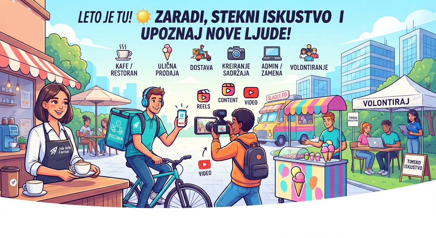 ☀️ Leto, raspust i prva zarada: Iskoristi letnje mesece na pametan način!